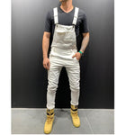 2019 Fashion Men's Ripped Jeans Jumpsuits Hi Street Distressed Denim Bib Overalls For Man Suspender Pants Size S-XXXL