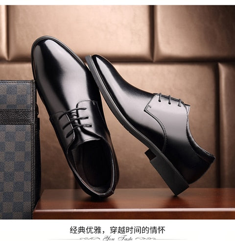 [Luxury Brand PU Leather Fashion Men Business Dress Loafers Pointy Black Shoes Oxford Breathable Formal Wedding Shoes From $25.64 VIEW] - [happygostore