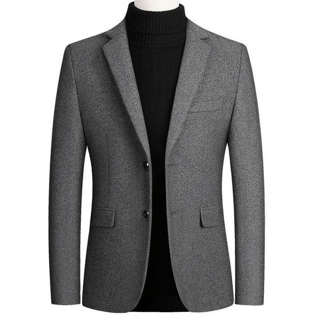 BOLUBAO Men Suit Brand New Men's Blazer Luxury Wool Thick Men Classic Business Suits Jacket Male Luxurious Slim Blazers