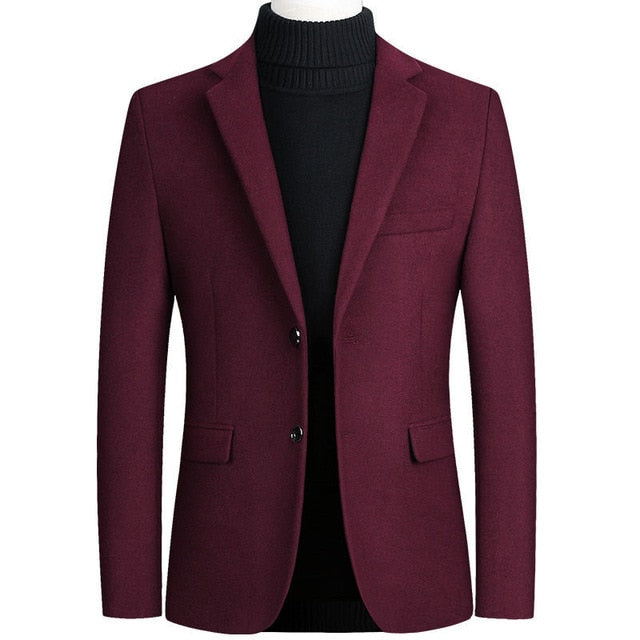 BOLUBAO Men Suit Brand New Men's Blazer Luxury Wool Thick Men Classic Business Suits Jacket Male Luxurious Slim Blazers