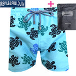 Promotion Beach Mens Board Shorts 2020 Brand Brevile pullquin Boardshorts Man Swimwear Turtles Swimtrunks Quick Dry + Gifts Bag