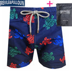 Promotion Beach Mens Board Shorts 2020 Brand Brevile pullquin Boardshorts Man Swimwear Turtles Swimtrunks Quick Dry + Gifts Bag