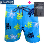 Promotion Beach Mens Board Shorts 2020 Brand Brevile pullquin Boardshorts Man Swimwear Turtles Swimtrunks Quick Dry + Gifts Bag