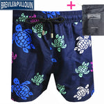 Promotion Beach Mens Board Shorts 2020 Brand Brevile pullquin Boardshorts Man Swimwear Turtles Swimtrunks Quick Dry + Gifts Bag