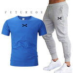 2020 new men's sports pants + T-shirt men's running clothes running sportswear gym fitness sportswear tracksuit training pants