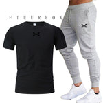 2020 new men's sports pants + T-shirt men's running clothes running sportswear gym fitness sportswear tracksuit training pants