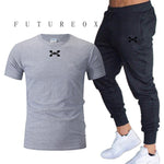 2020 new men's sports pants + T-shirt men's running clothes running sportswear gym fitness sportswear tracksuit training pants
