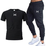 2020 new men's sports pants + T-shirt men's running clothes running sportswear gym fitness sportswear tracksuit training pants