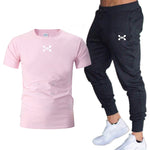 2020 new men's sports pants + T-shirt men's running clothes running sportswear gym fitness sportswear tracksuit training pants