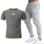 2020 new men's sports pants + T-shirt men's running clothes running sportswear gym fitness sportswear tracksuit training pants