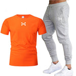 2020 new men's sports pants + T-shirt men's running clothes running sportswear gym fitness sportswear tracksuit training pants