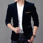 Brand Clothing Men Blazer Fashion Cotton Suit Blazer Slim Fit Masculine Blazer Casual Solid Colr Male Suits Jacket