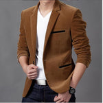 Brand Clothing Men Blazer Fashion Cotton Suit Blazer Slim Fit Masculine Blazer Casual Solid Colr Male Suits Jacket