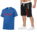 2020 men's summer sports suit short sleeve T-shirt + shorts new fashion men's casual suit shorts + T-shirt 2 pieces