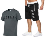 2020 men's summer sports suit short sleeve T-shirt + shorts new fashion men's casual suit shorts + T-shirt 2 pieces