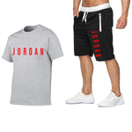 2020 men's summer sports suit short sleeve T-shirt + shorts new fashion men's casual suit shorts + T-shirt 2 pieces