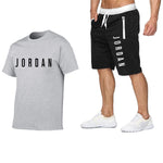 2020 men's summer sports suit short sleeve T-shirt + shorts new fashion men's casual suit shorts + T-shirt 2 pieces