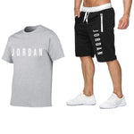 2020 men's summer sports suit short sleeve T-shirt + shorts new fashion men's casual suit shorts + T-shirt 2 pieces
