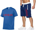 2020 men's summer sports suit short sleeve T-shirt + shorts new fashion men's casual suit shorts + T-shirt 2 pieces