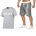 2020 men's summer sports suit short sleeve T-shirt + shorts new fashion men's casual suit shorts + T-shirt 2 pieces