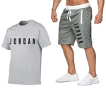 2020 men's summer sports suit short sleeve T-shirt + shorts new fashion men's casual suit shorts + T-shirt 2 pieces
