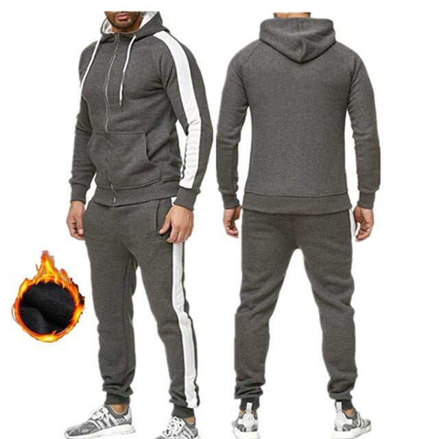 2020 Brand Sport Suit Men Quick Dry Sports Suits Loose Tracksuits Mens Spring Autumn Fitness Running Sets Warm Jogging Tracksuit