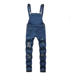 2020 Oversize Fashion Men's Ripped Jeans Jumpsuits Shorts Summer Hi Street Distressed Denim Bib Overalls For Man Suspender Pants