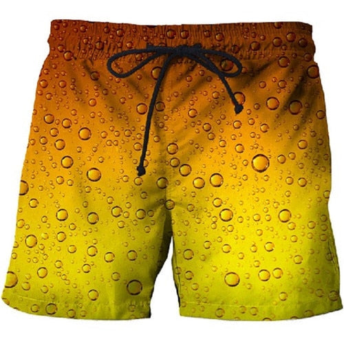 2019 beer 3D Print Summer Beach Shorts Mascuino Streetwear Men Board Vacation Shorts Anime Short Plage Casual Quick Dry New