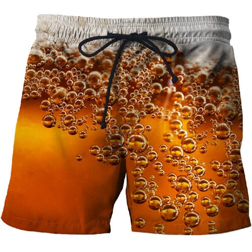 2019 beer 3D Print Summer Beach Shorts Mascuino Streetwear Men Board Vacation Shorts Anime Short Plage Casual Quick Dry New