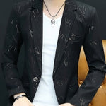 HO 2020 Men 's casual collar collar blazers youth handsome trend Slim print blazers   5XL   6XL