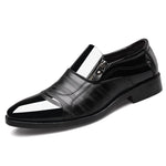 [Luxury Brand PU Leather Fashion Men Business Dress Loafers Pointy Black Shoes Oxford Breathable Formal Wedding Shoes From $25.64 VIEW] - [happygostore