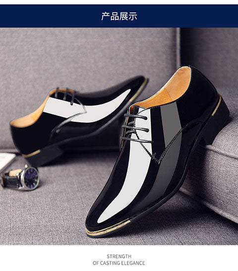 [Luxury Brand PU Leather Fashion Men Business Dress Loafers Pointy Black Shoes Oxford Breathable Formal Wedding Shoes From $25.64 VIEW] - [happygostore