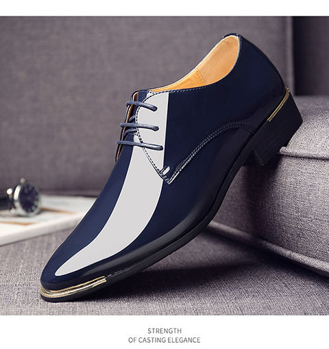 [Luxury Brand PU Leather Fashion Men Business Dress Loafers Pointy Black Shoes Oxford Breathable Formal Wedding Shoes From $25.64 VIEW] - [happygostore