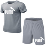 GRRCEECmen's sports coat set sport shirt men running shorts 2pcs gym suit for soccer fitness men sportswear t-shirts sets