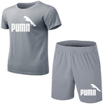 GRRCEECmen's sports coat set sport shirt men running shorts 2pcs gym suit for soccer fitness men sportswear t-shirts sets