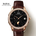 HAZEAL Couple Watch For Lover Original Design женские часы Men Quartz Watch Switzerland Luxury Womens Wristwatch Sapphire
