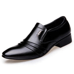 [Luxury Brand PU Leather Fashion Men Business Dress Loafers Pointy Black Shoes Oxford Breathable Formal Wedding Shoes From $25.64 VIEW] - [happygostore