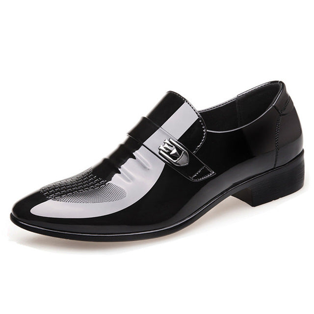 [Luxury Brand PU Leather Fashion Men Business Dress Loafers Pointy Black Shoes Oxford Breathable Formal Wedding Shoes From $25.64 VIEW] - [happygostore