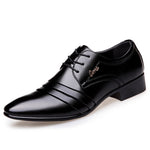 [Luxury Brand PU Leather Fashion Men Business Dress Loafers Pointy Black Shoes Oxford Breathable Formal Wedding Shoes From $25.64 VIEW] - [happygostore