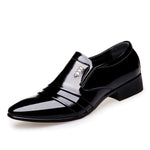 [Luxury Brand PU Leather Fashion Men Business Dress Loafers Pointy Black Shoes Oxford Breathable Formal Wedding Shoes From $25.64 VIEW] - [happygostore