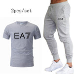 Men Sportswear Cotton Gym Sport Suits Quick Dry Running Sets Clothes Sports Jogging Training Fitness Tracksuits Set homme