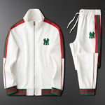 Two-piece leisure sports suit couple suit new trend all-match slim